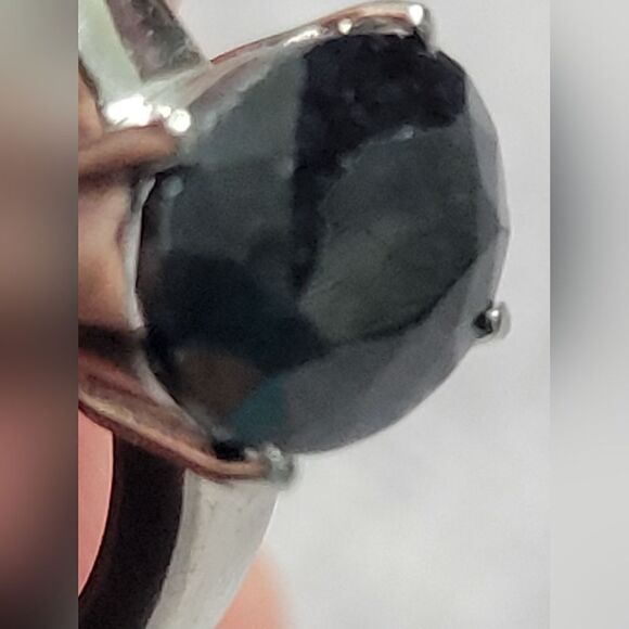 Midnight Sapphire Solitare Ring - Picture 2 of 14